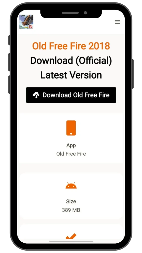 Step 1: Download Old Free Fire 2018 APK
